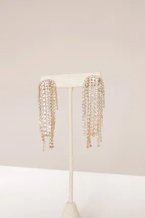 Clear Tiffany Fringe Earrings