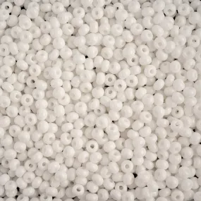 6/0 Round Pony Seed Bead, Opaque White