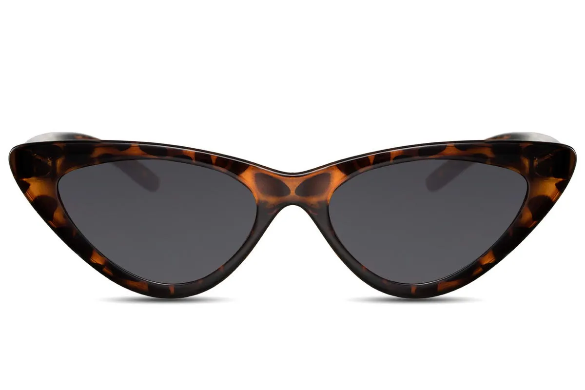 Trendy Tortoise Brown Cat Eye Sunglasses Set