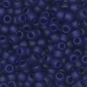 Seed Beads, Round 8/0 #8DF 'Transparent Frosted Cobalt' (8 Grams)