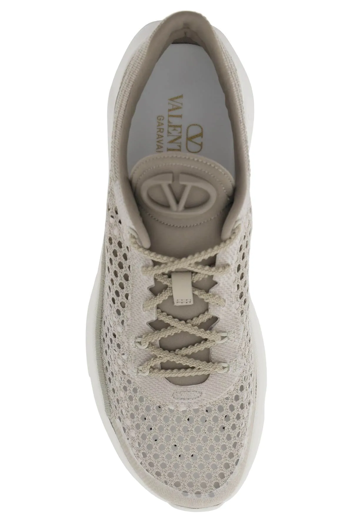 Women's True Actress Mesh Sneakers in Deep Beige, White, and Powder Colors