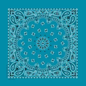 Turquoise Paisley Bandana