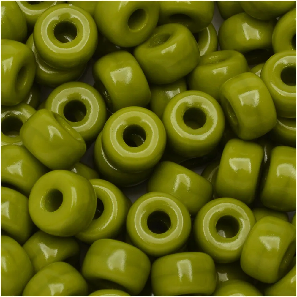 Bright Czech Glass Matubo, 2/0 Seed Bead, Wasabi Opaque (20 Gram Tube)