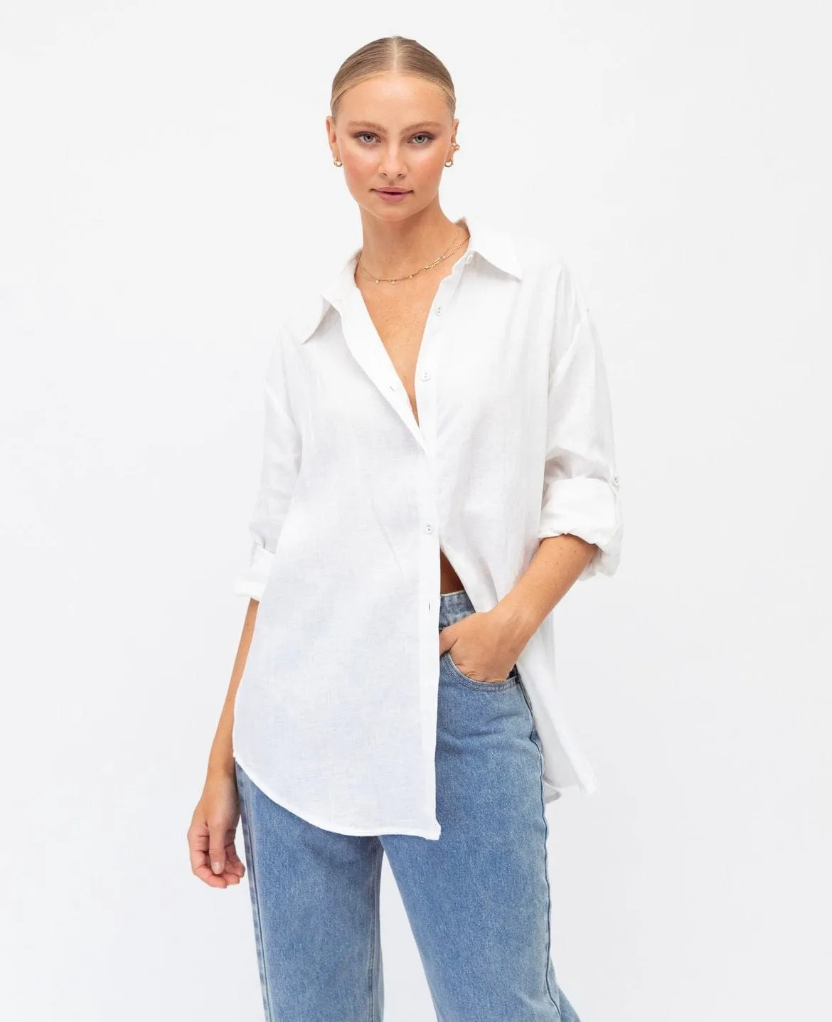 White Button-Up Shirt