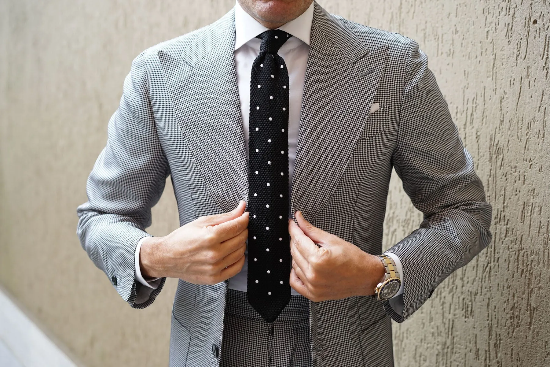 Black Knitted Tie by Corax