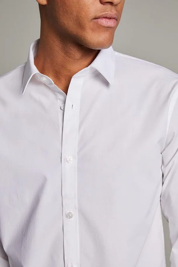 Matinique White Robo N Stretch Poplin Dress Shirt