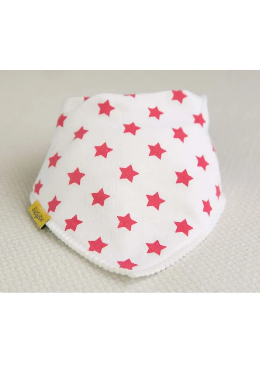 White Pink Star Bib