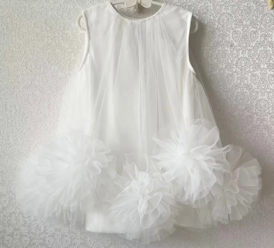 Rose White Tulle Dress by Dolly