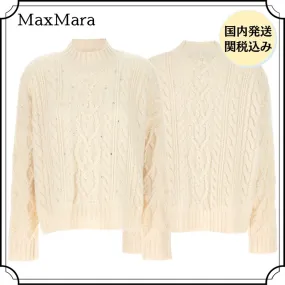 Wool Nylon Rib Long-Sleeve Plain Party Style Top with Casual Style by Weekend Max Mara