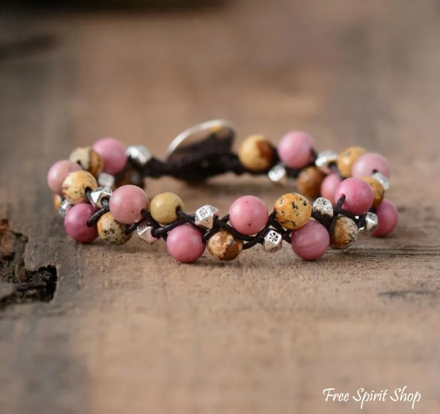 Handcrafted Natural Gemstone Wrap Bracelet