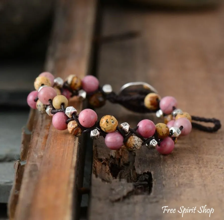 Handcrafted Natural Gemstone Wrap Bracelet