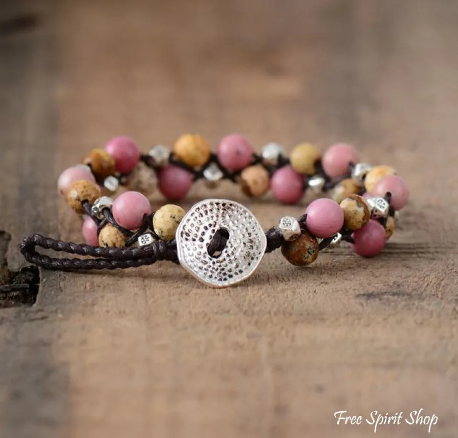 Handcrafted Natural Gemstone Wrap Bracelet