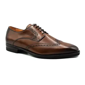 Cognac Wingtip Brogues Crafted by Zelli Stefano